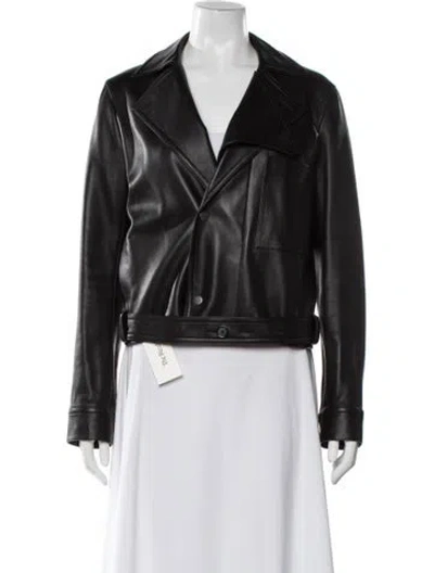 Pre-owned Helmut Lang Leather Biker Jacket In Black