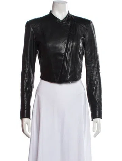 Pre-owned Helmut Lang Leather Biker Jacket In Black