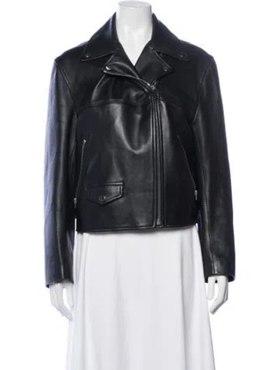 Pre-owned Helmut Lang Leather Biker Jacket In Black