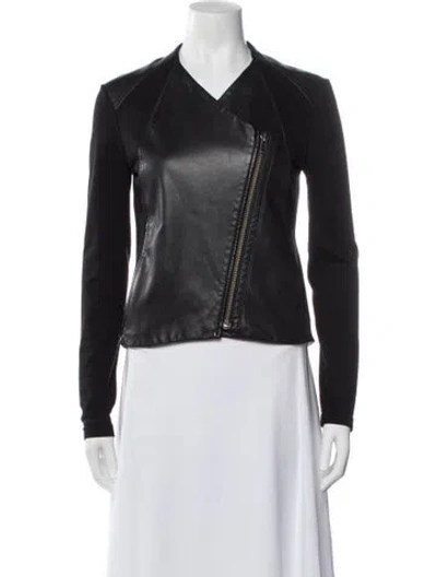 Pre-owned Helmut Lang Leather Biker Jacket In Black
