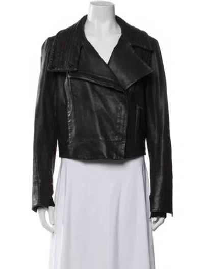 Pre-owned Helmut Lang Leather Biker Jacket In Black