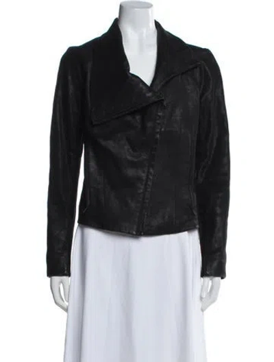 Pre-owned Helmut Lang Leather Biker Jacket In Black