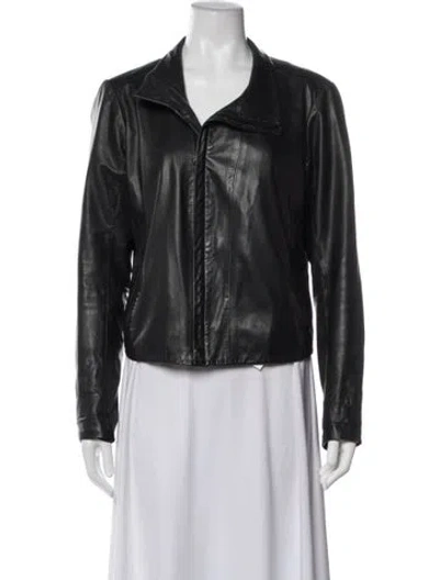 Pre-owned Helmut Lang Leather Biker Jacket In Black
