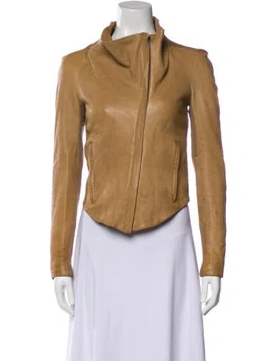 Pre-owned Helmut Lang Leather Biker Jacket In Neutral