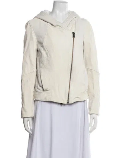 Pre-owned Helmut Lang Leather Biker Jacket In Neutral