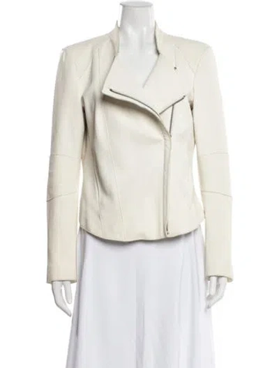 Pre-owned Helmut Lang Leather Biker Jacket In Neutral