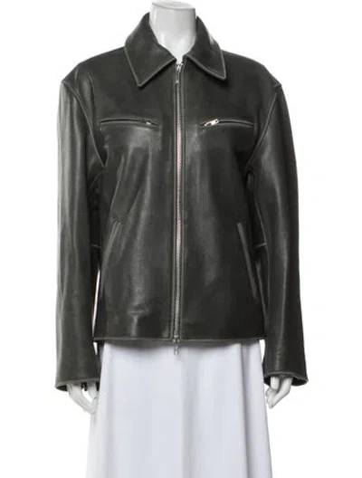 Pre-owned Helmut Lang Leather Biker Jacket W/ Tags In Black