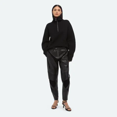 Helmut Lang Leather Bmx Pants In Black