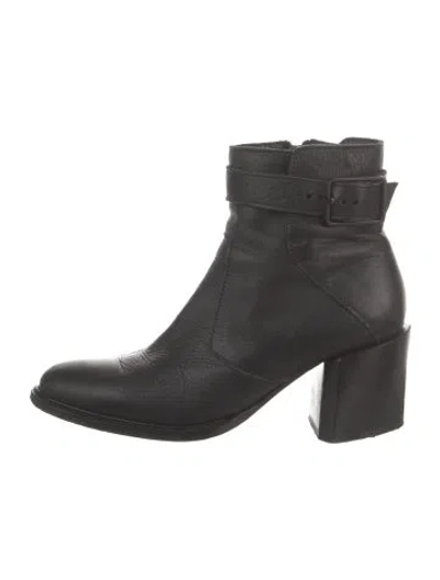 Pre-owned Helmut Lang Leather Boots In Black