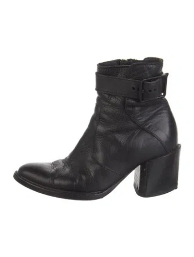 Pre-owned Helmut Lang Leather Boots In Black