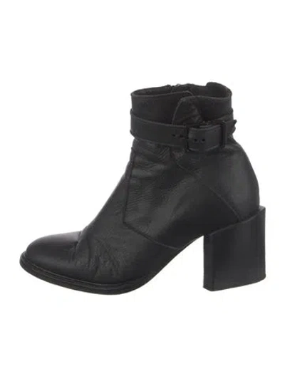 Pre-owned Helmut Lang Leather Boots In Black
