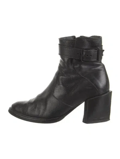 Pre-owned Helmut Lang Leather Boots In Black