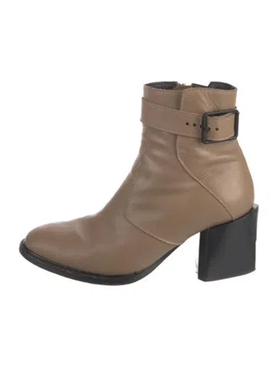 Pre-owned Helmut Lang Leather Boots In Neutral