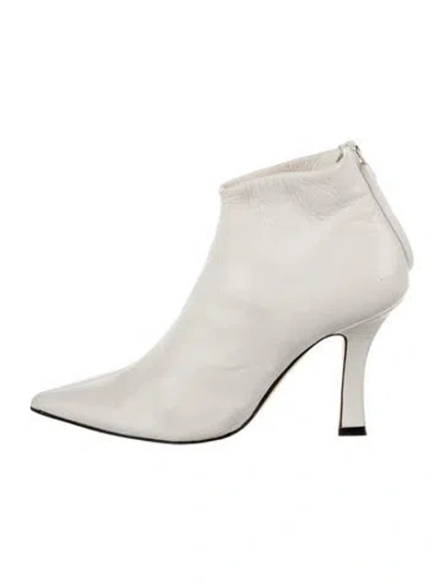 Pre-owned Helmut Lang Leather Boots In White