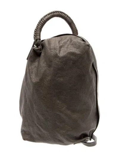 Pre-owned Helmut Lang Leather Bucket Bag In Gray