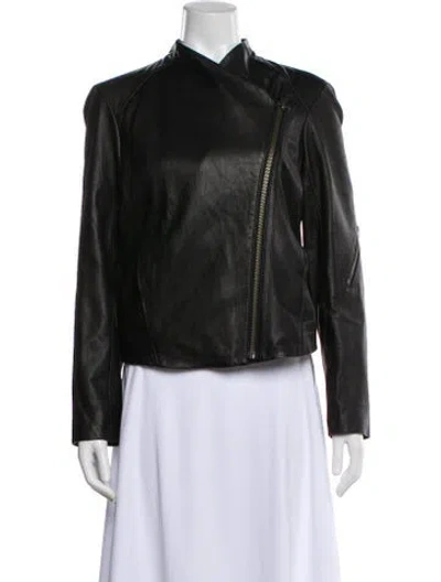 Pre-owned Helmut Lang Leather Coat In Black