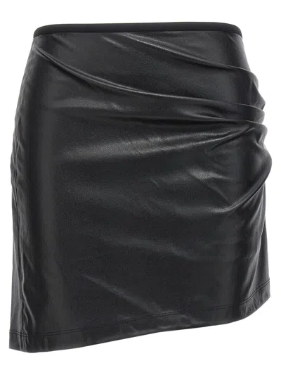 Helmut Lang Leather-effect Skirt In Black