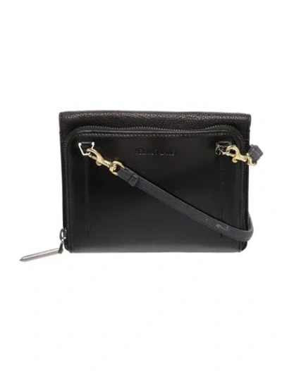 Pre-owned Helmut Lang Leather Evening Bag In Black