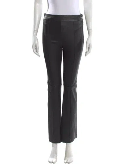 Pre-owned Helmut Lang Leather Flared Pants In Black