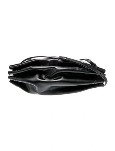 Pre-owned Helmut Lang Leather Folded Leather Flap Bag Mini W/ Tags In Black