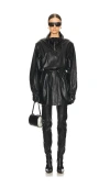 Helmut Lang Leather Gusset Dress In Black