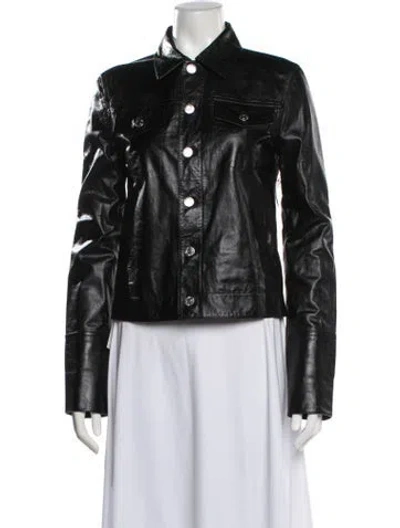 Pre-owned Helmut Lang Leather Jacket In Black