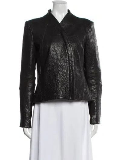Pre-owned Helmut Lang Leather Jacket In Black