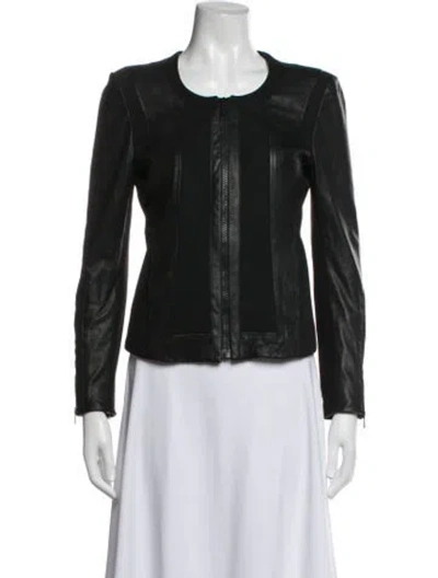 Pre-owned Helmut Lang Leather Jacket In Black