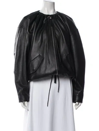 Pre-owned Helmut Lang Leather Jacket In Black