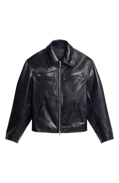 Helmut Lang Leather Jacket In Black
