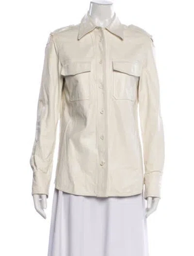 Pre-owned Helmut Lang Leather Jacket In Neutral