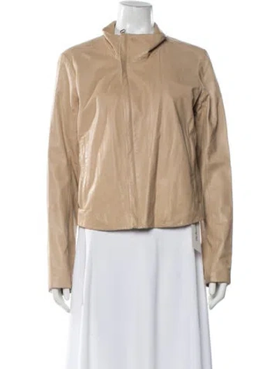 Pre-owned Helmut Lang Leather Jacket In Neutrals