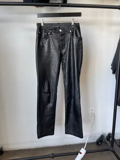 Pre-owned Helmut Lang Leather Jeans In Black