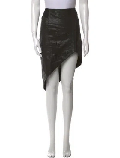 Pre-owned Helmut Lang Leather Knee-length Skirt In Black