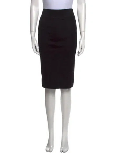 Pre-owned Helmut Lang Leather Knee-length Skirt In Black