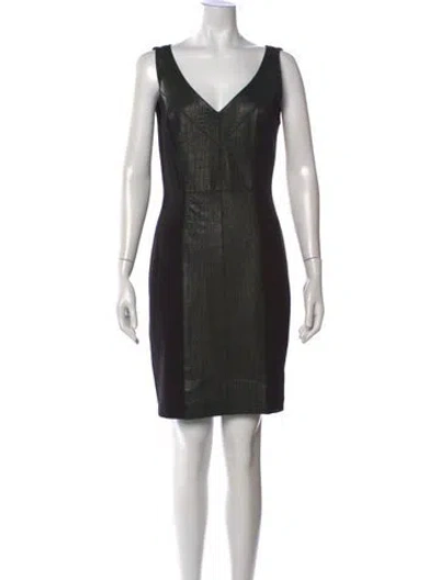 Pre-owned Helmut Lang Leather Mini Dress In Black