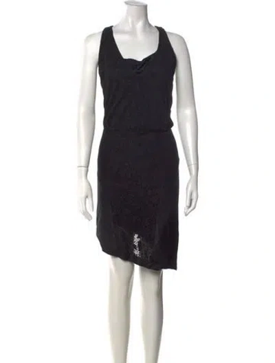 Pre-owned Helmut Lang Leather Mini Dress In Black