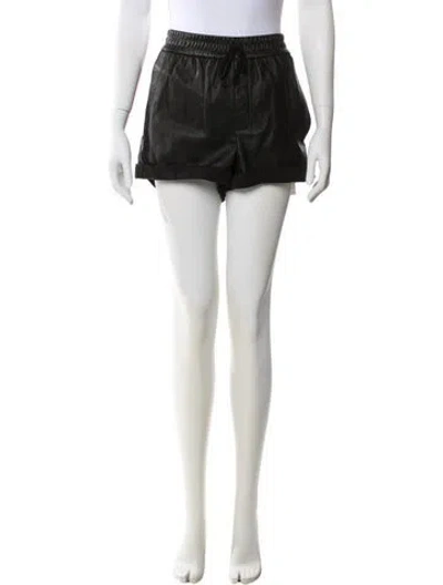 Pre-owned Helmut Lang Leather Mini Shorts In Black