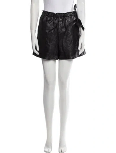 Pre-owned Helmut Lang Leather Mini Shorts In Black