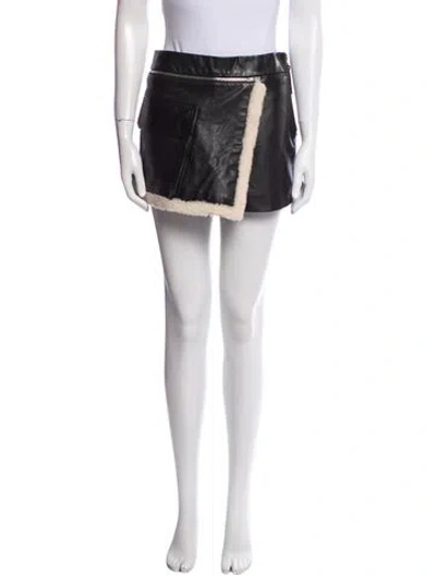 Pre-owned Helmut Lang Leather Mini Shorts In Black