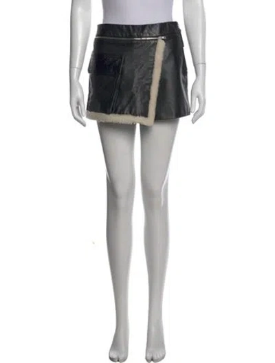 Pre-owned Helmut Lang Leather Mini Shorts In Black