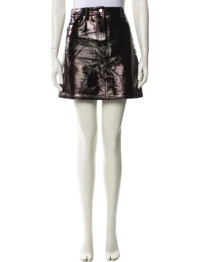 Pre-owned Helmut Lang Leather Mini Skirt