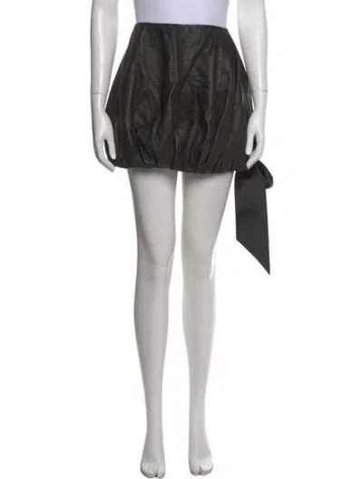 Pre-owned Helmut Lang Leather Mini Skirt W/ Tags In Black