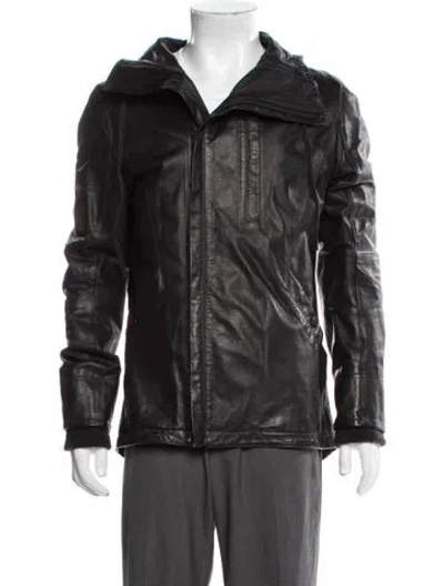 Pre-owned Helmut Lang Leather Moto Jacket In Multi