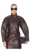 Helmut Lang Leather Saddle Jacket In Saddle