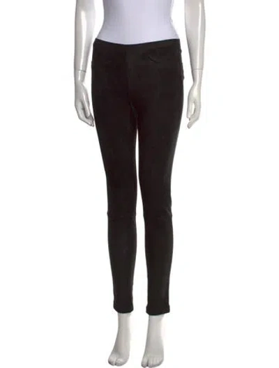 Pre-owned Helmut Lang Leather Skinny Leg Pants In Black