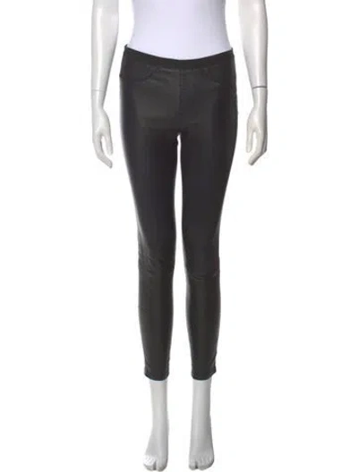 Pre-owned Helmut Lang Leather Skinny Leg Pants In Black