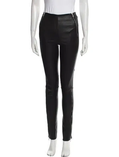 Pre-owned Helmut Lang Leather Skinny Leg Pants In Black