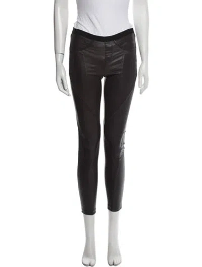 Pre-owned Helmut Lang Leather Skinny Leg Pants In Black