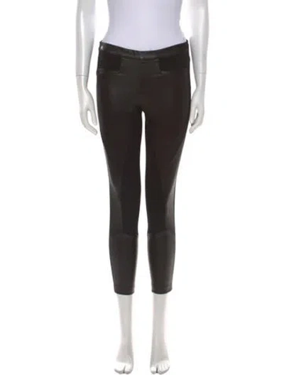 Pre-owned Helmut Lang Leather Skinny Leg Pants In Black